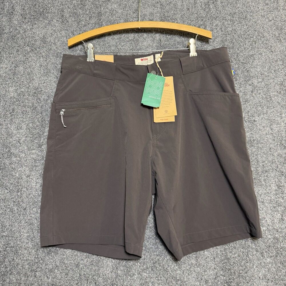 NWT Fjallraven Men’s High Coast Lite Dark Grey Performance Hiking Shorts Size 36